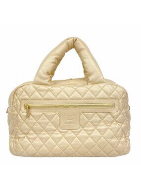 Chanel Tote Coco Cocoon Leather Champagne Gold
